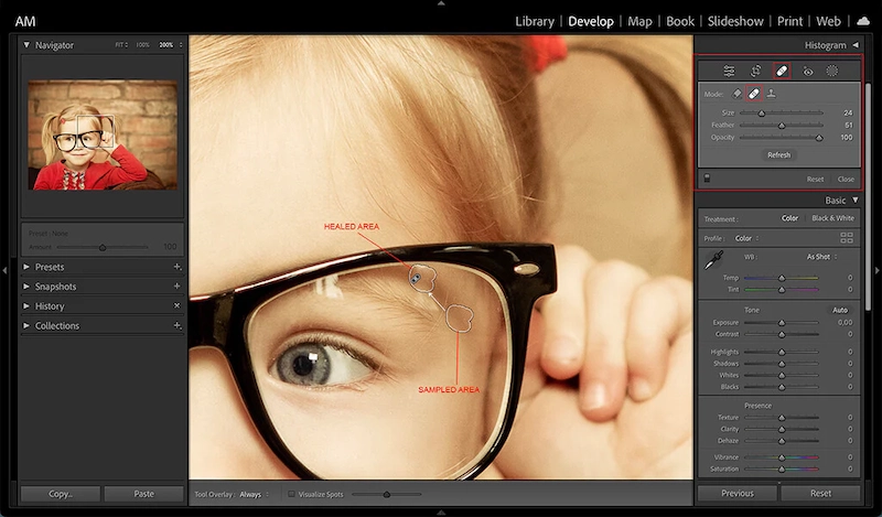 How to Remove Glare on Glasses in Lightroom