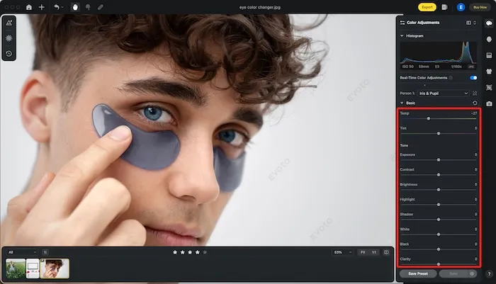 How to Change Your Eye Color with Evoto AI