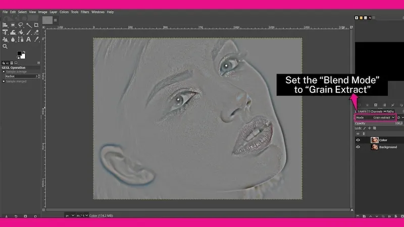 How to Remove Face Shine - Set Blend Mode