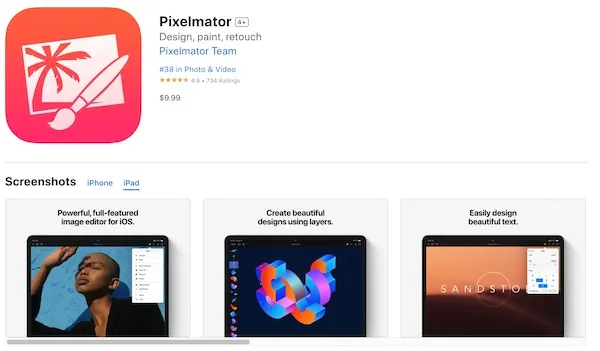 Pixelmator - Top iPad Photo Editing Apps