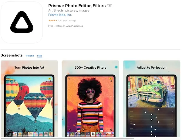 Prisma - iPad Photo Editing Free