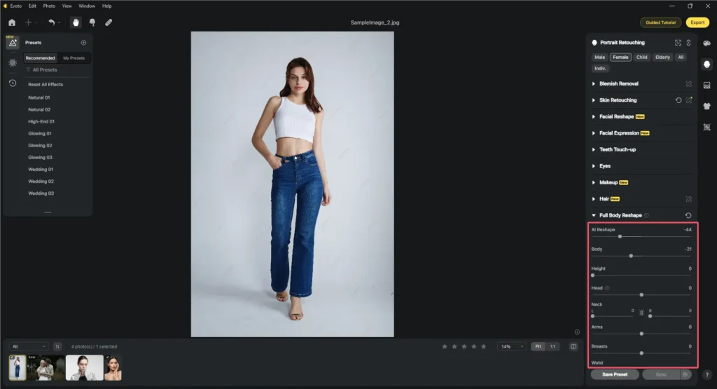 Edit Body in Photo with Evoto