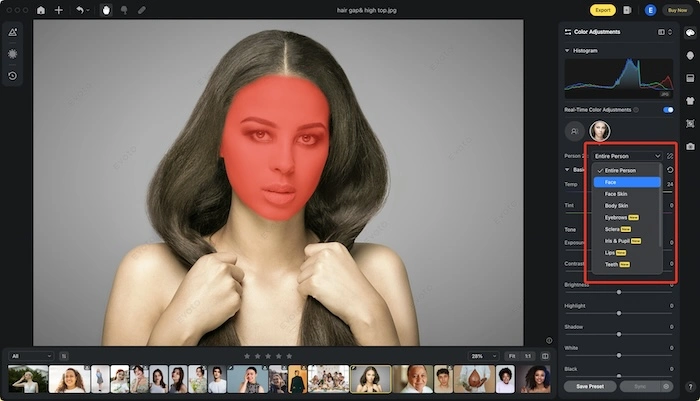 Facial Feature AI Masking