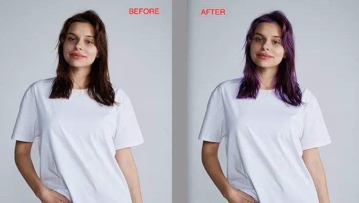 Hair Color Change Photo Effect