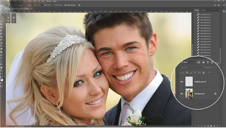 Edit Wedding Photo Background with Photoshop