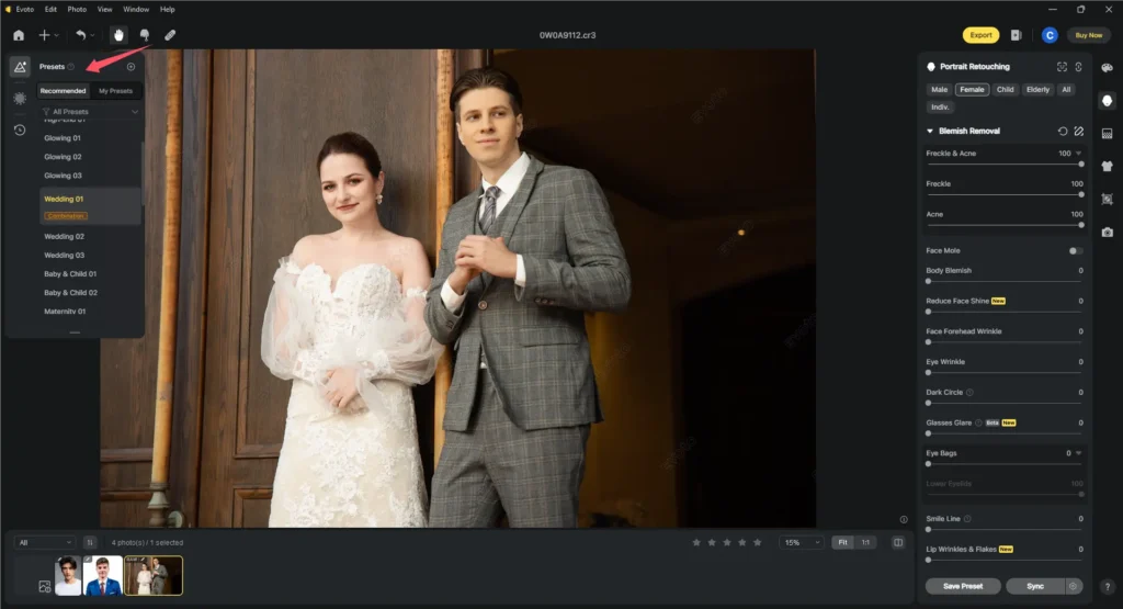 Wedding Photo Retouching Presets