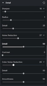 Color Noise Reduction in Evoto Image Editor Change Color