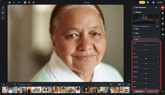 Final Adjustments of Wrinkled Skin