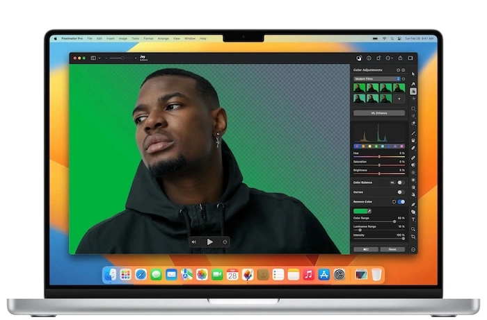 Pixelmator Pro Image Editor on Macbook