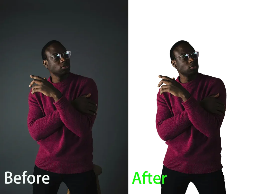 Transparent Background - Before and After Example 1