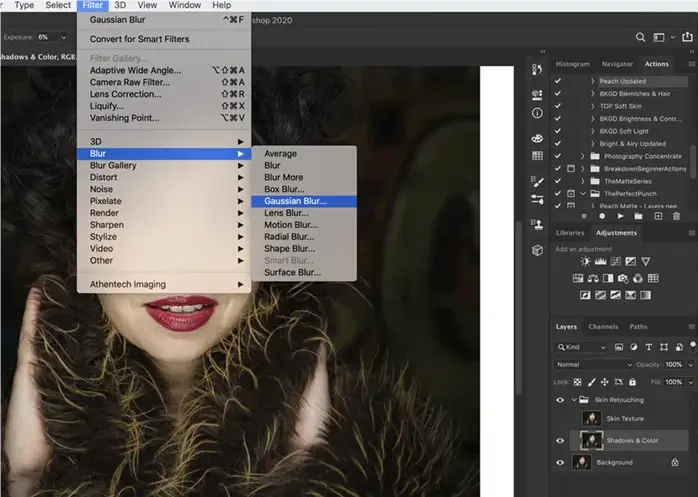 Use Gaussian Blur in Photoshop