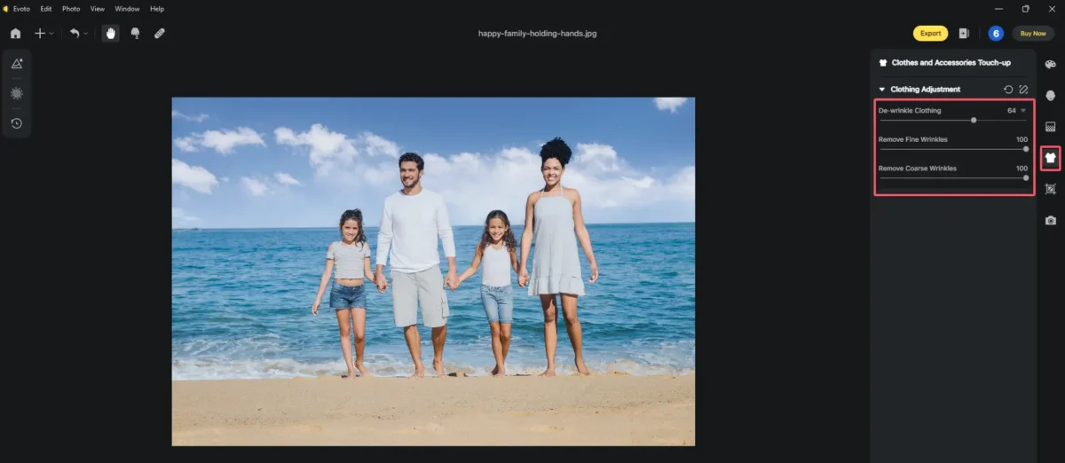 Enhance Family Beach Pictures with Clothing Retouching