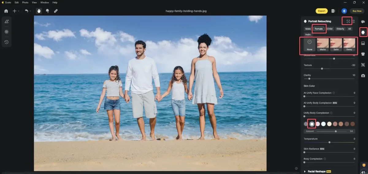 Enhance Family Beach Pictures with Portrait Retouching