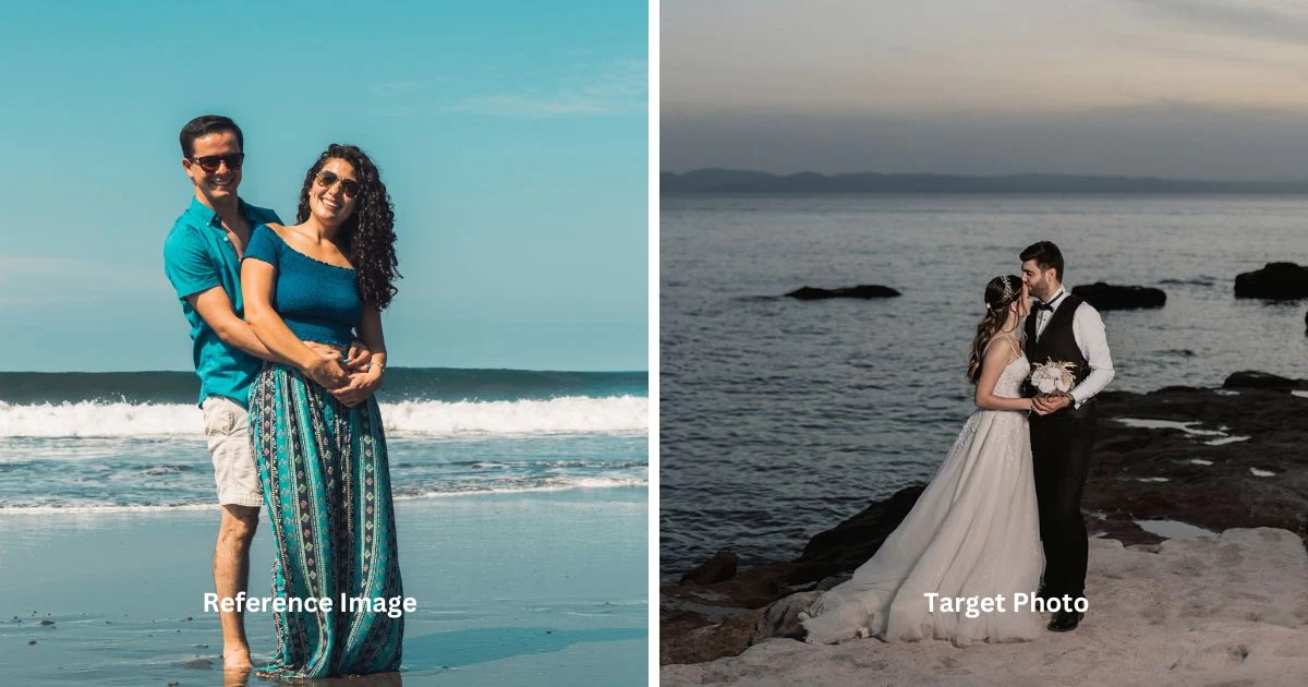 Reference Image and Target Photo