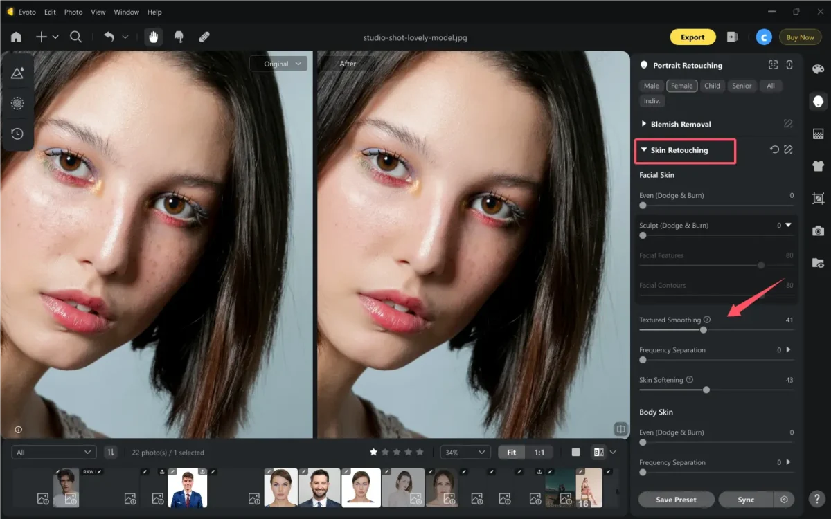 Retouch Skin in Portrait Beauty Photo Retouch Skin in Portrait Beauty Photo