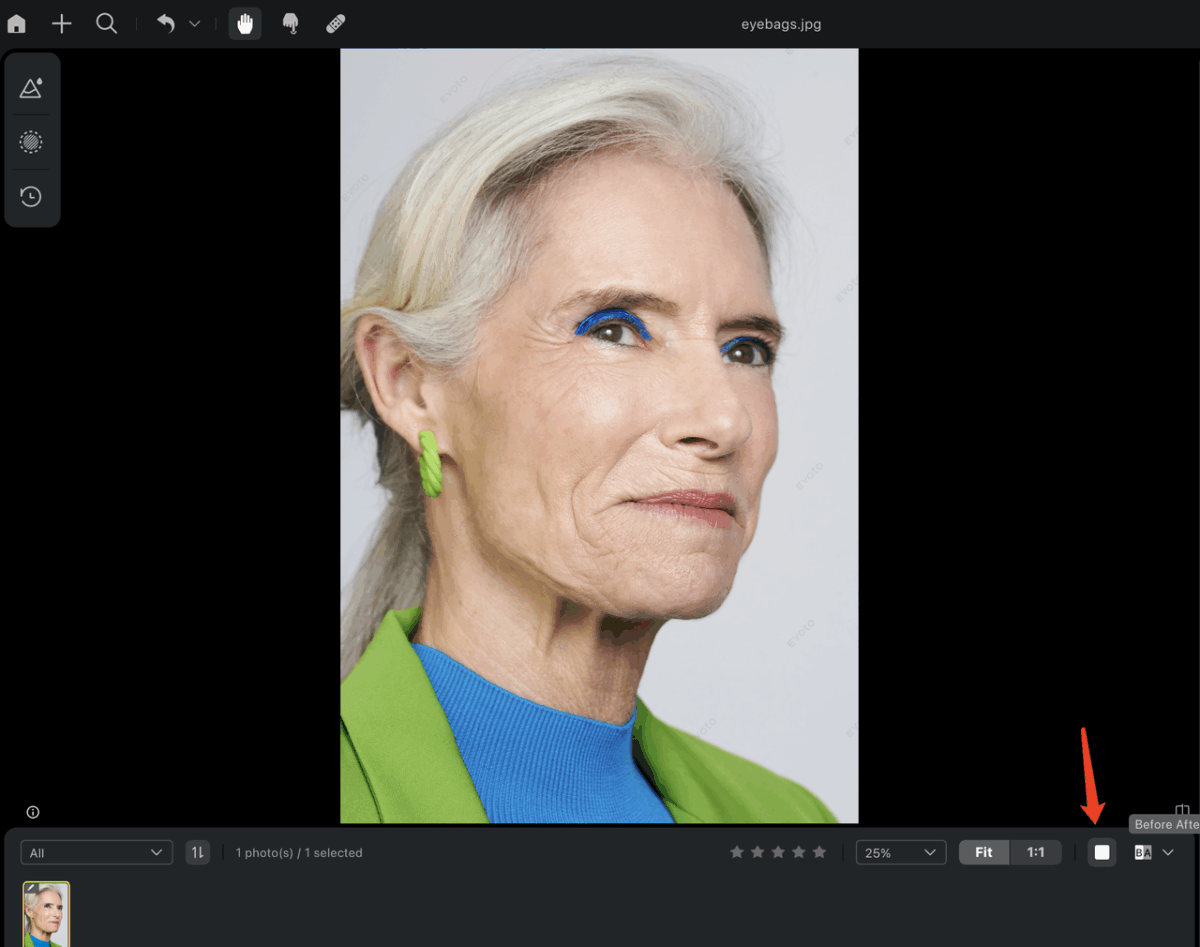 7 Before & After Toggle in Evoto