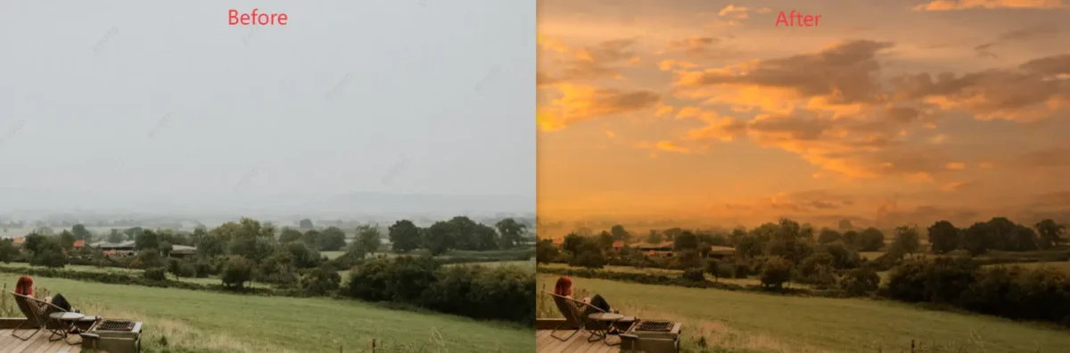 Change Gray Sky to Sunset Sky Change Gray Sky to Sunset Sky