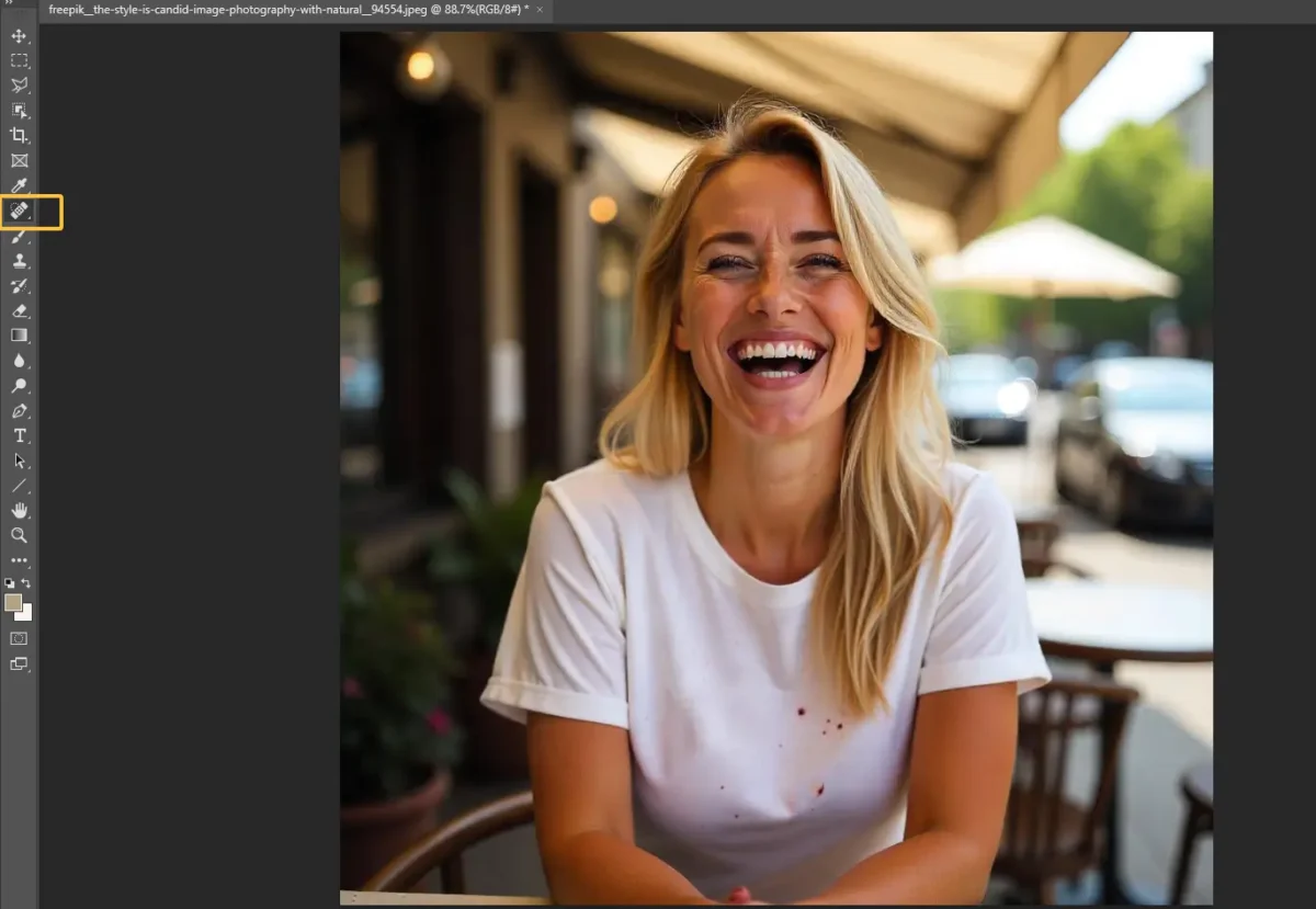 Clothing Stain Remover-Adobe Photoshop