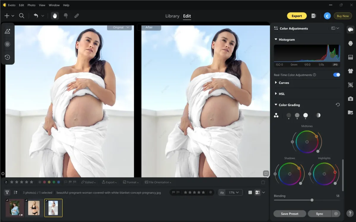 Color Grading in Evoto Color Grading in Evoto