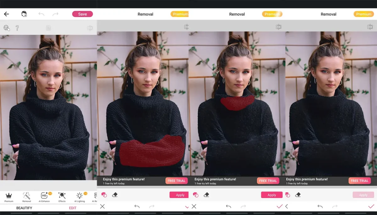 How to Remove Lint from Clothes in YouCam Makeup How to Remove Lint from Clothes in YouCam Makeup