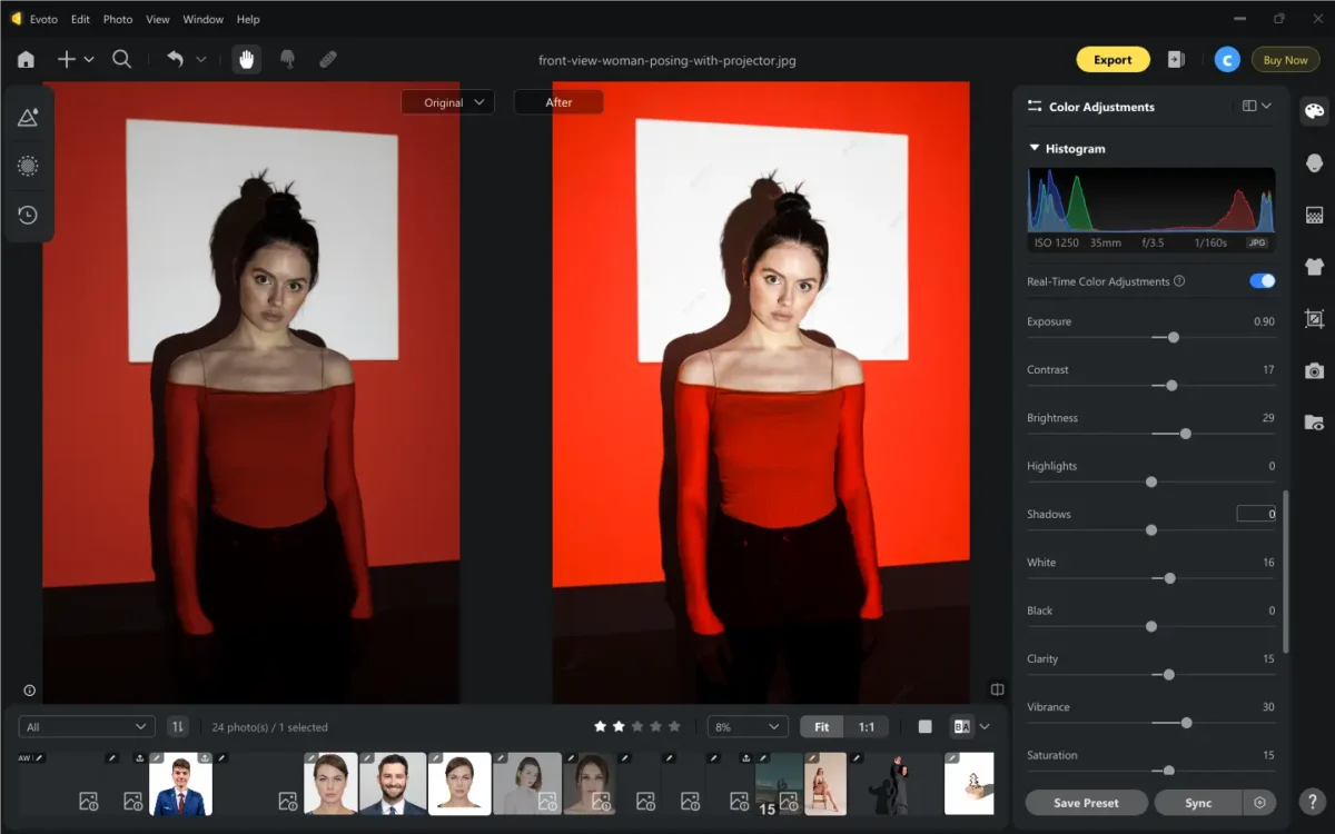 Photo Color Correction with Evoto Photo Color Correction with Evoto