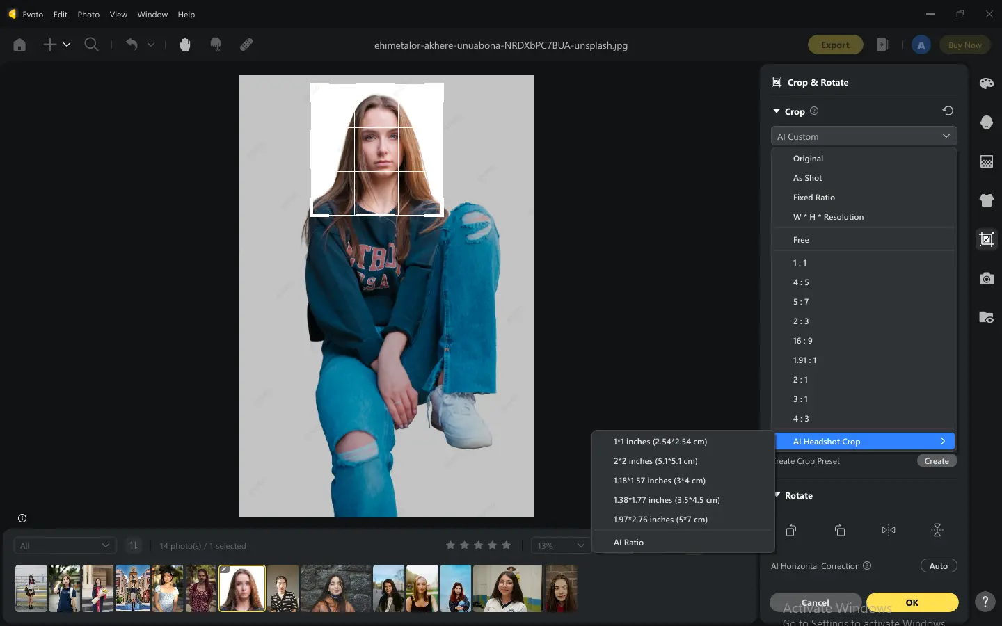 Ajustes de fundo para fotos de identificação escolar