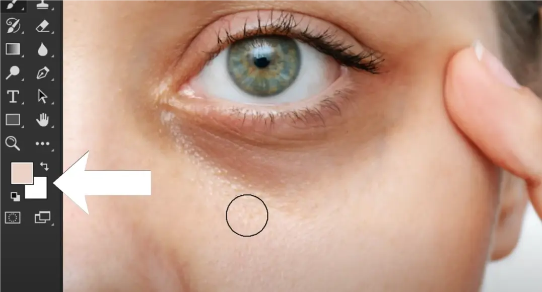Remove Dark Circle from Image with Photoshop
