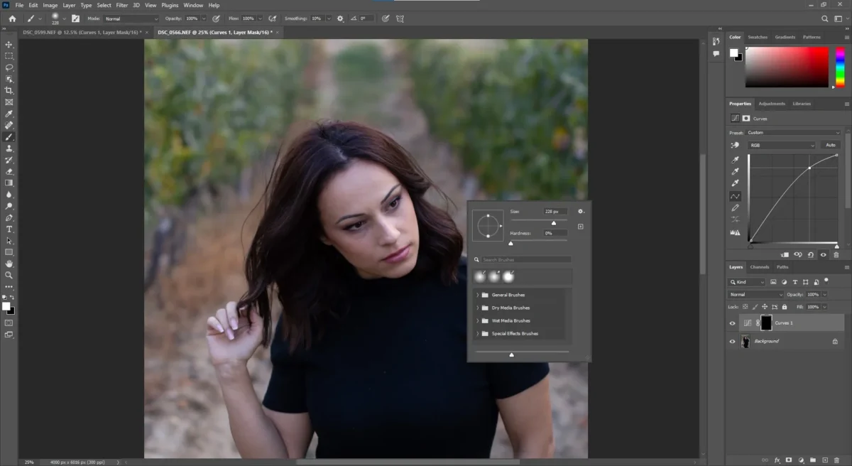 Use the Curves to Fine-Tune the Hair Shine in Photoshop Use the Curves to Fine Tune the Hair Shine in Photoshop