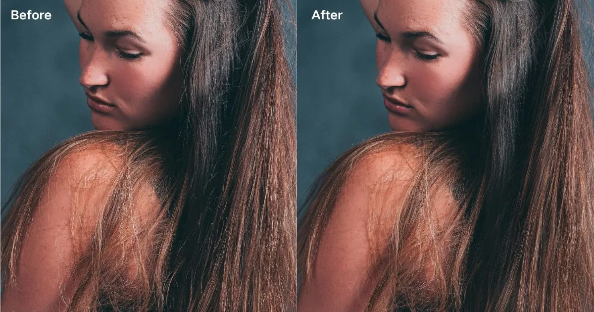 add shine to hair in photo