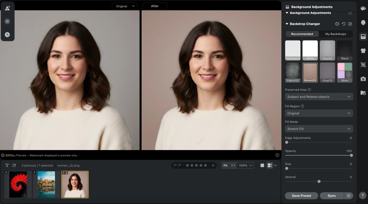 change backdrop change backdrop