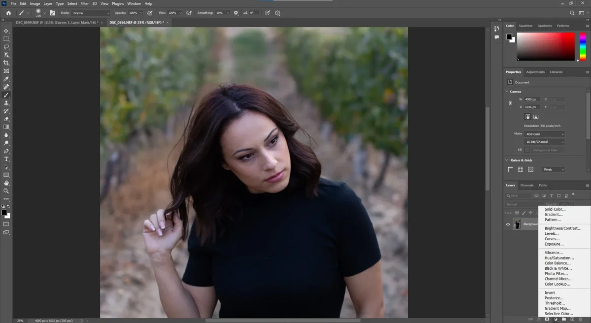 first step to adding hair shine to photo in Photoshop first step to adding hair shine to photo in Photoshop