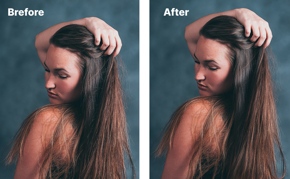 Photo Hair Shine Enhancement : How to Make Hair Shine in Portrait Photos