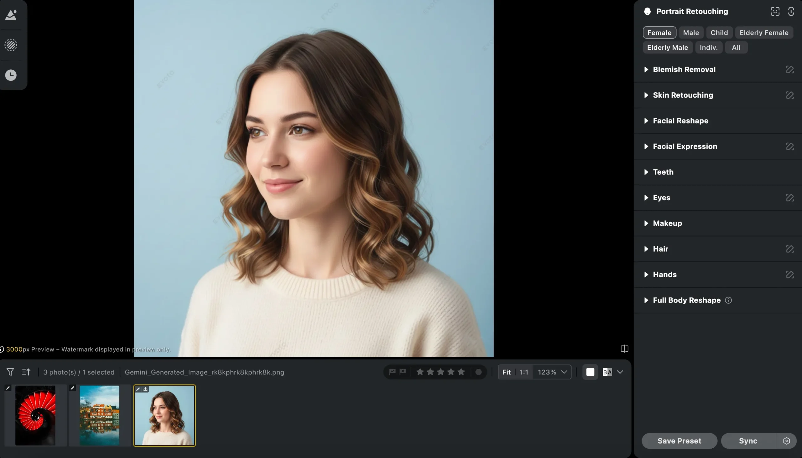 Importer une image dans Evoto AI pour changer fond photo
