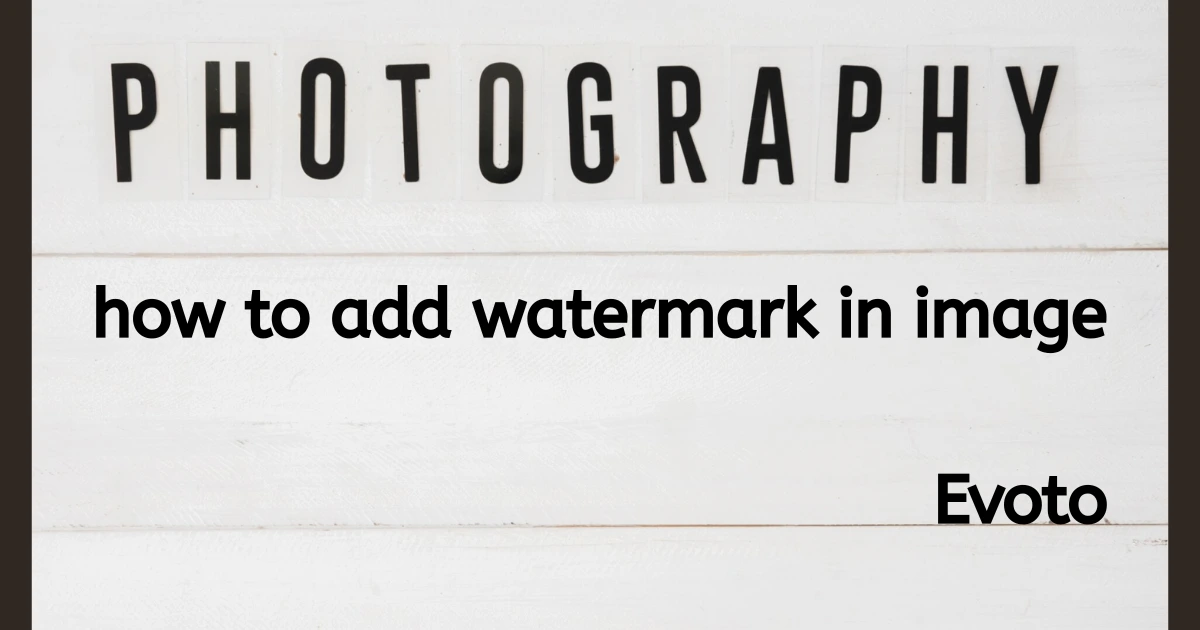 how to add watermark in image