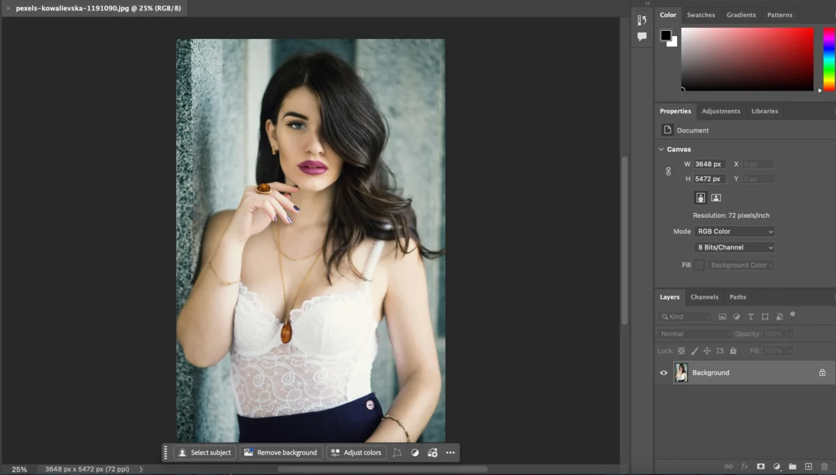 upload image photoshop