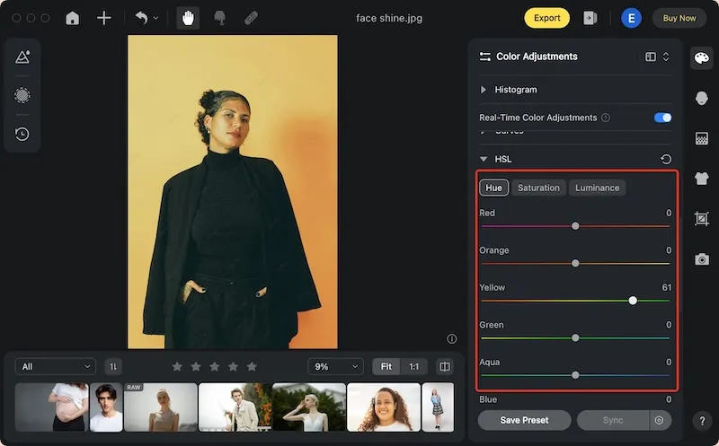 Adjust Color Hues with AI 100KB Adjust Color Hues with AI