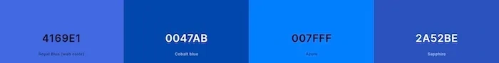 Colors Closest to Royal Blue compressed Colors Closest to Royal Blue
