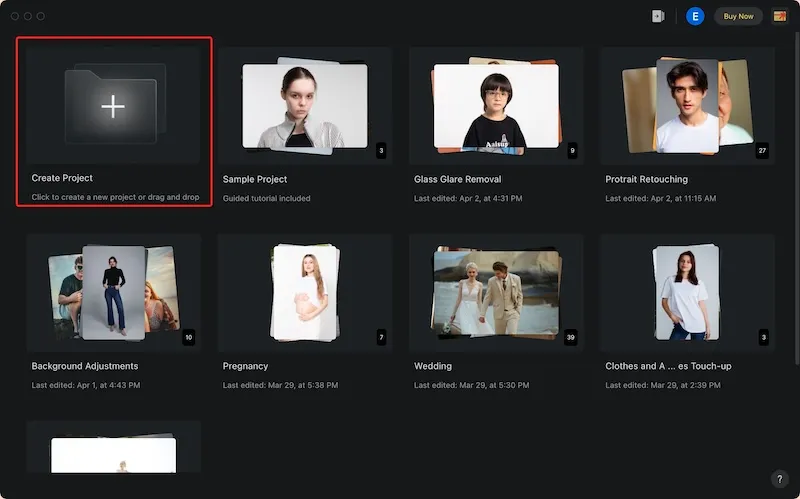 Create Project in Evoto AI Create Project in Evoto AI