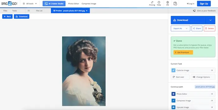 Img2Go Image Colorizer Img2Go Image Colorizer