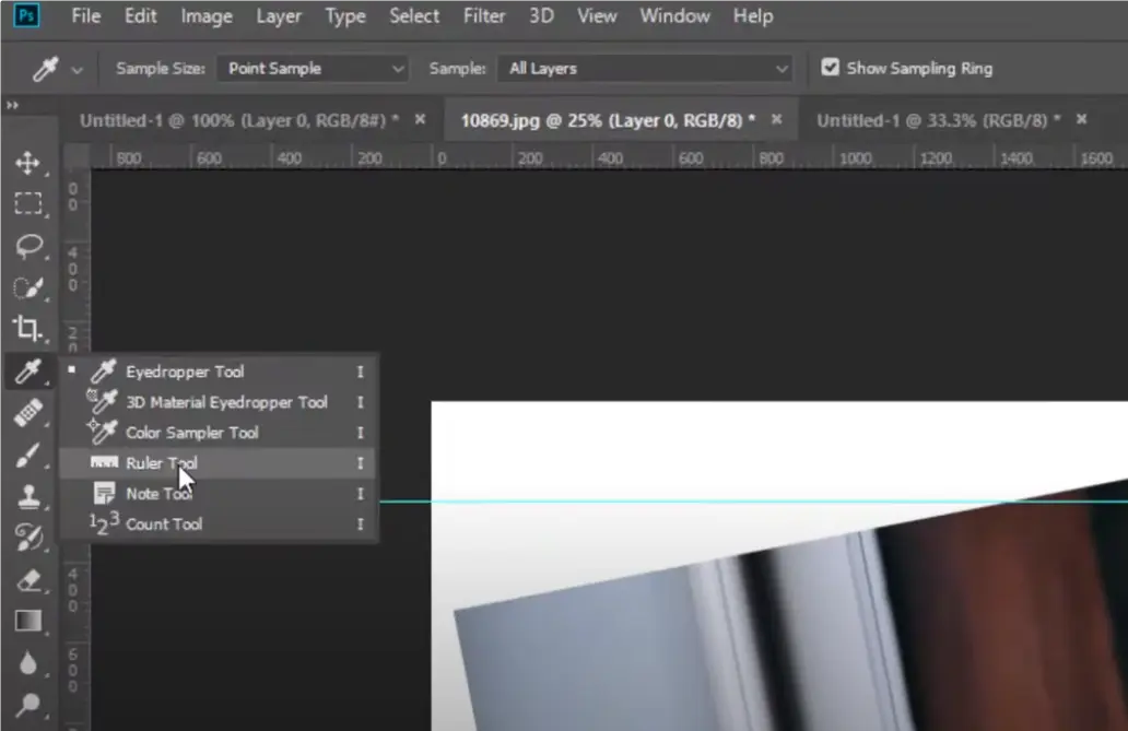Ruler Tool in Photoshop Ruler Tool in Photoshop