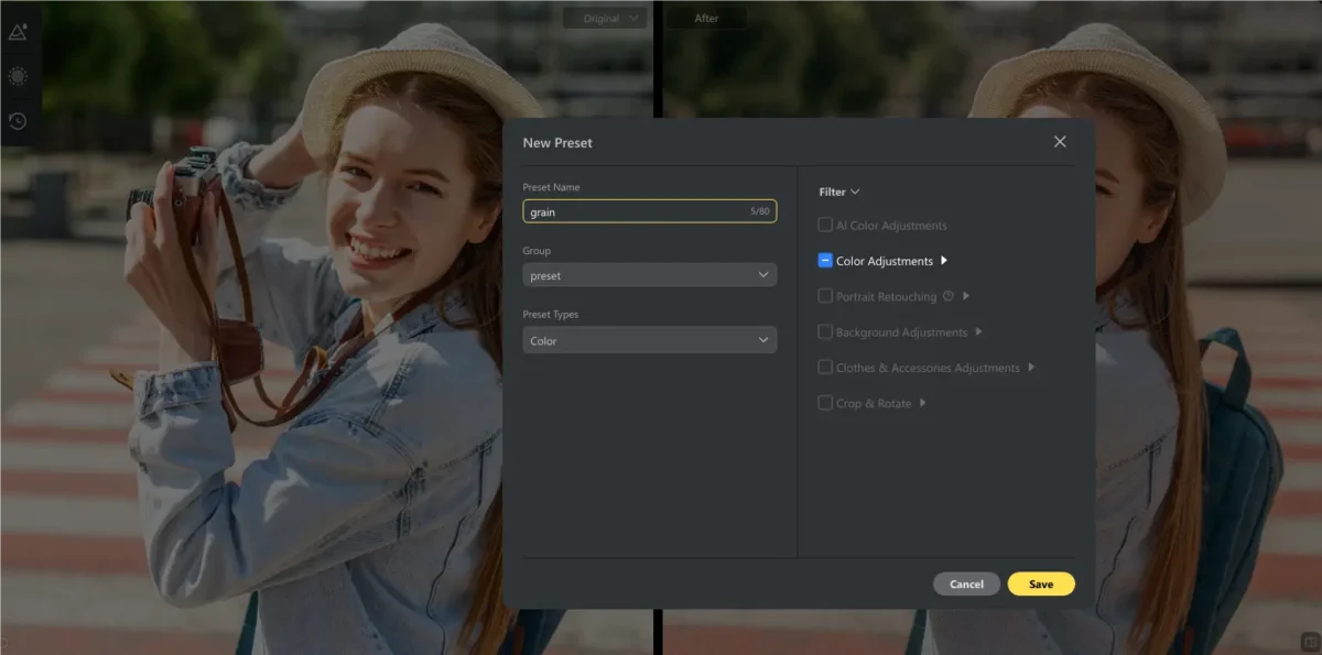 Save Preset in Evoto Save Preset in Evoto