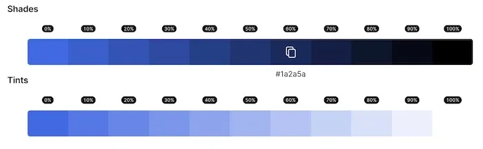 Shades and Tints of Royal Blue compressed Shades and Tints of Royal Blue