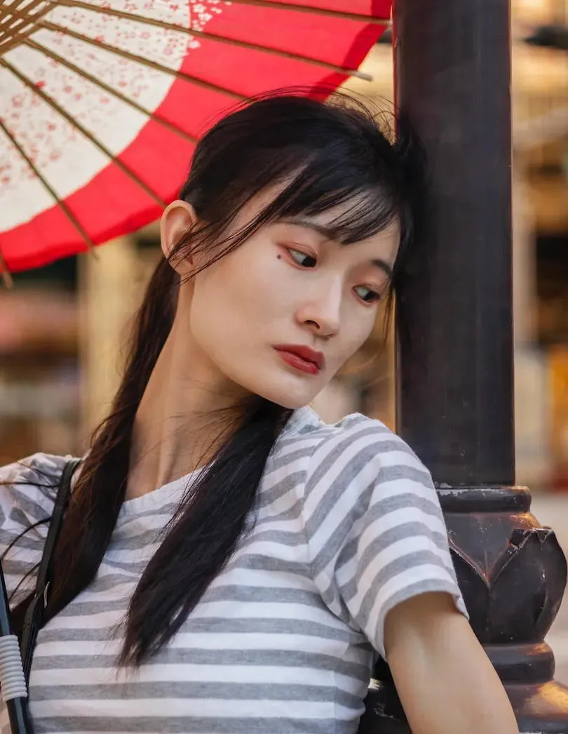 after hair part line correction 分け目を補正した状態