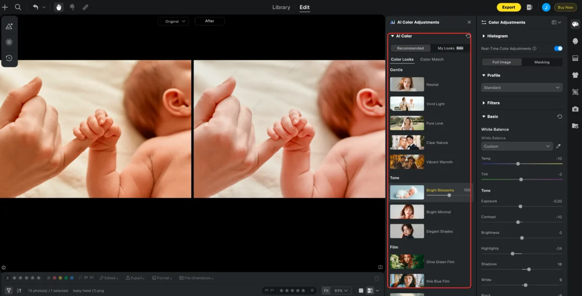 baby evoto ai color match