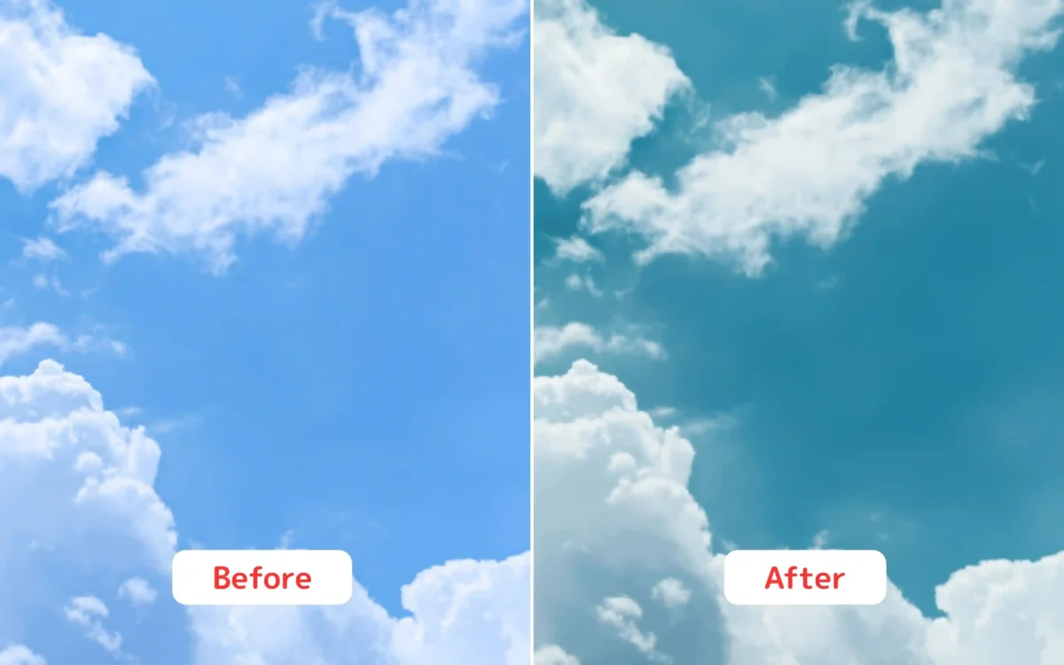 Color match from reference-Before-After Color match from reference Before After
