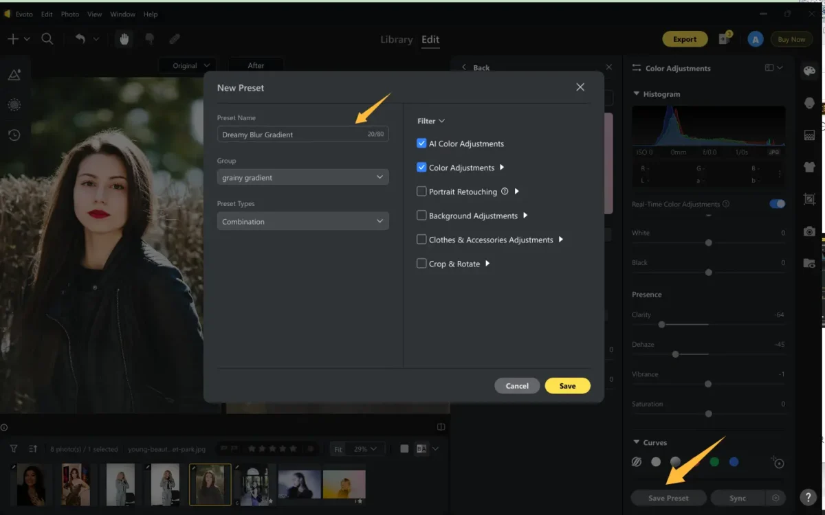 Save Your Blurry Gradient Edits as a Custom Preset Save Your Blurry Gradient Edits as a Custom Preset