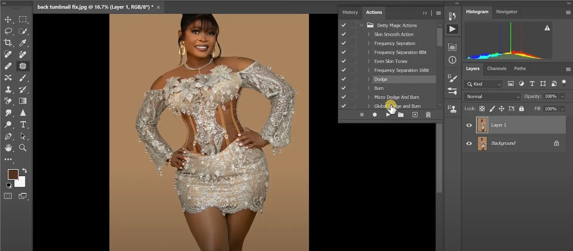Use Frequency Separation in Photoshop
