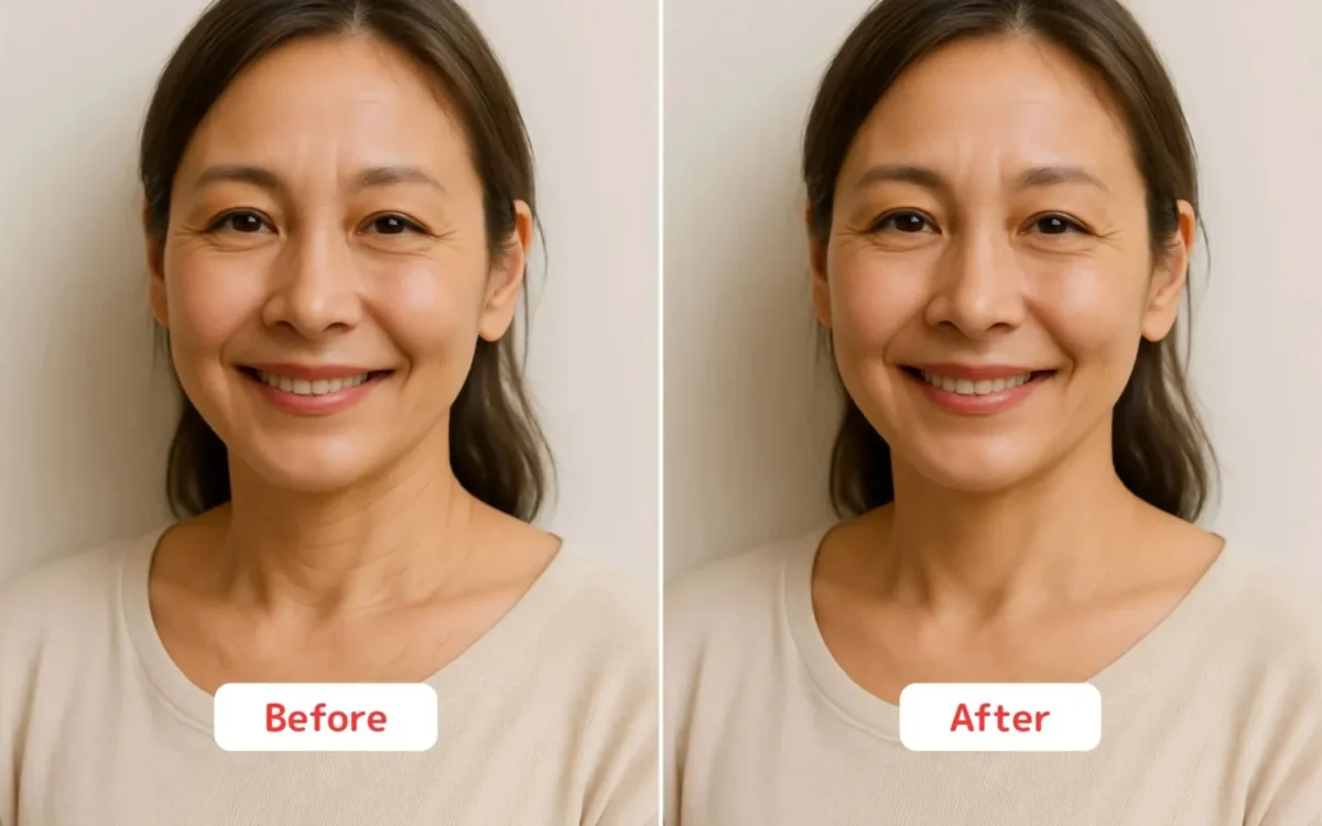 before-and-after-neck-wrinkles-removal 首のシワ除去前後の比較画像