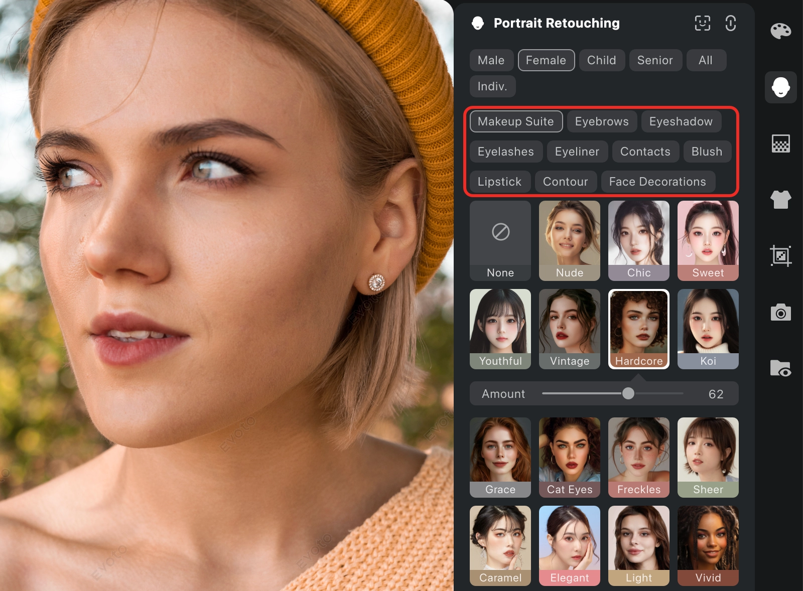 makeup photo editor features