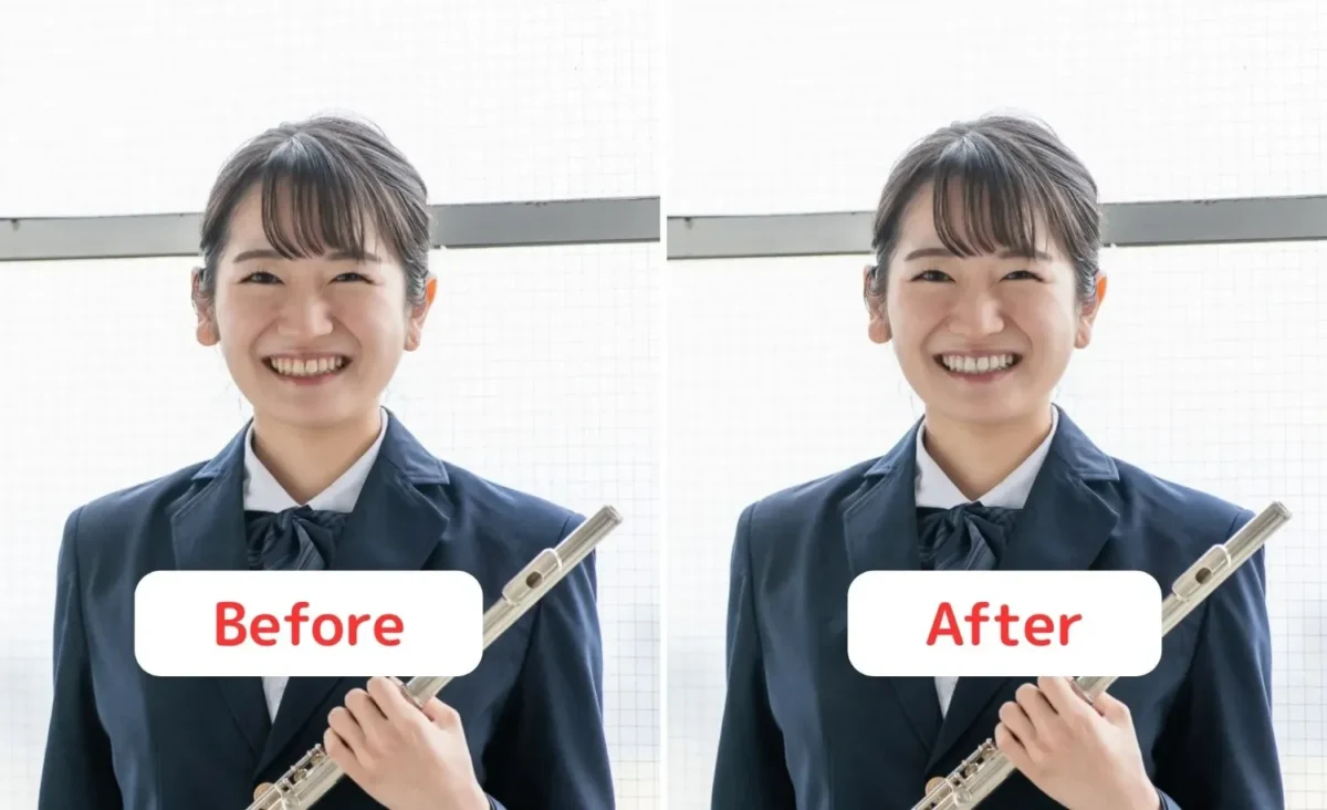 photoshop teeth whitening before and after
